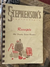 Stephenson's Restaurant Receipts Old Family Secret Recipes