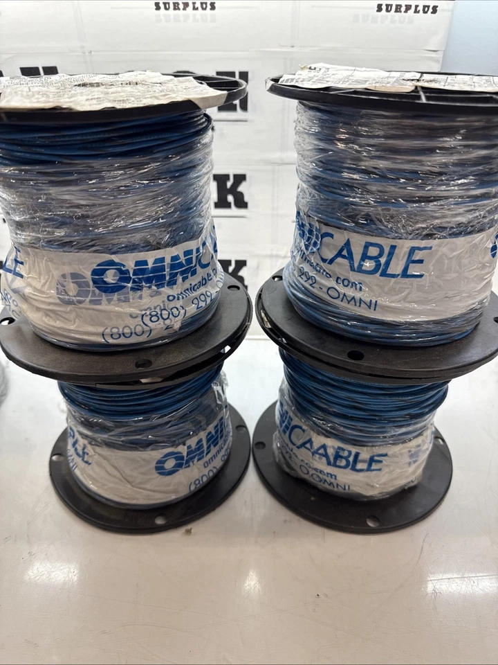 OMNICABLE 16AWG STRM516ST-05 alambre de construcción TFFN 600V 4 rollos 2000’ azul WBK STR Foto 3 de 3