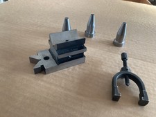 Starrett #587 V-Block with Clamp bonus Hight Stands