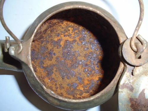 Antique "WAGNER WARE -SIDNEY -O-A" METAL TEAPOT w/ Porcelain Knob Lid - Picture 10 of 11
