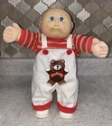 Vintage Cabbage Patch Doll 1985 KT  w/Teddy Bear Overalls