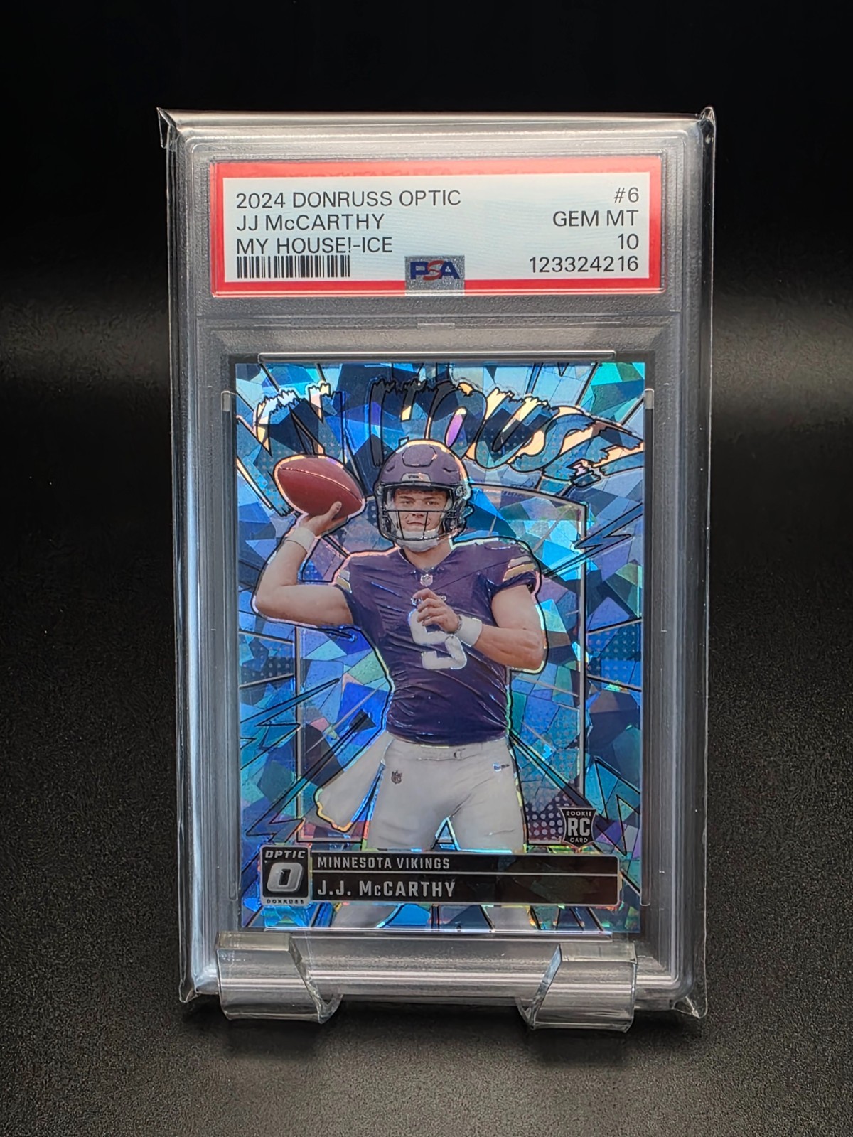 JJ McCarthy Panini Donruss Optic My House! #6 Ice