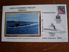 1998 USS Connecticut (SSN-22)  Commissioned Silk Cachet