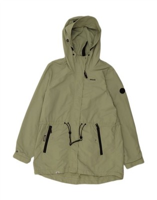 Khujo Damen Parka Jacke Regular Fit Kapuze UK 16 Large Grün Nylon AY29