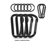 Carabiner Clip, 4 Pack, 850lbs 3" Heavy Duty Caribeaners for Hammocks, Campin...