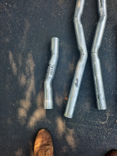 1965-66 Pontiac 421 HO Dual Exhaust Pipes New - Picture 2 of 4