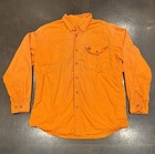 Beretta Long Sleeve Button Down Hunting / Casual Shirt, Large, Orange, Cotton.