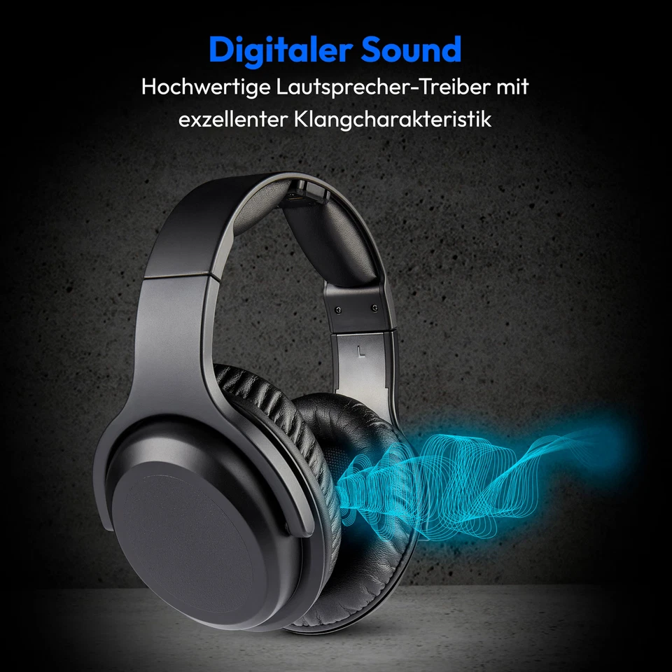 MEDION® LIFE® Funkkopfhörer HS-1 kabellos für TV hoher Tragekomfort (MD400006) - Bild 2 von 4