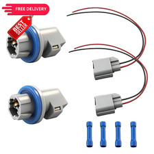 2Pcs Rear License Plate Lights Connector Socket,Fit for Ford F-150 gray