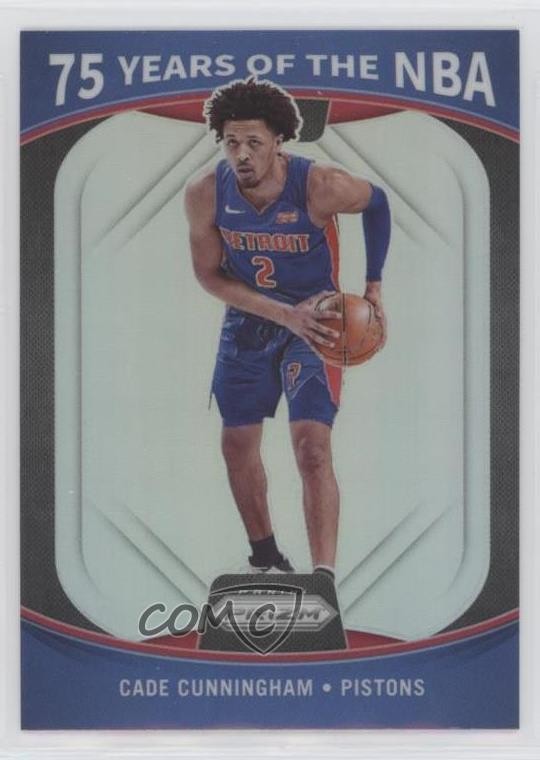 2021-22 Panini Prizm Optic 75 Years of the NBA Cade Cunningham #21 0to2