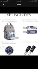 Baby Maternity Bag Backpack Waterproof Nappy Bag Large Capacity Changing Grey