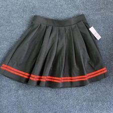 Wild Fable Skirt Womens Medium Black Pleated Mini Red Stripe Tennis Casual