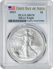 2023 $1 American Silver Eagle MS70 First Day of Issue PCGS