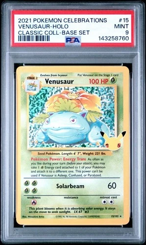 2021 Pokemon Celebrations Venusaur Holo #15 PSA 9