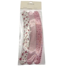 Blossom Nail Files Set 3pc Heart Floral Glitter Manicure Pedicure Tool