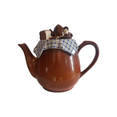 Sunshine Keramik Neuheit Frühstück Teekanne hergestellt für den Tea Council 1987