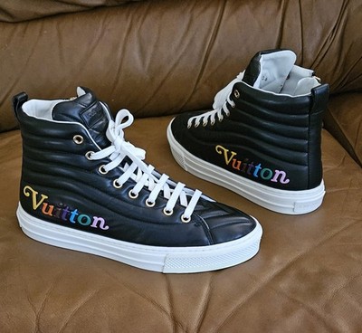 Women's Louis Vuitton Stellar Line Monogram Designer Hightop Sneakers Size 6 US