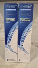 IcePure RWF0500A New Sealed Refrigerator Water Filter 2 Pack