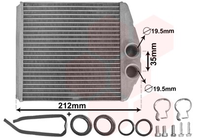 VAN WEZEL 58006201 Radiatore Riscaldamento Abitacolo Per Ford Galaxy / VW Sharan / Seat Alhambra (1995-2010) - 3