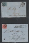 BAVARIA, BAYERN, 1865-1867, NICE LOT OF TWO COVERS,  SEE!!