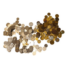 Lotto 4-5kg Monete Mondiali Assortite + Album 120 Tasche Collezione Numismatica