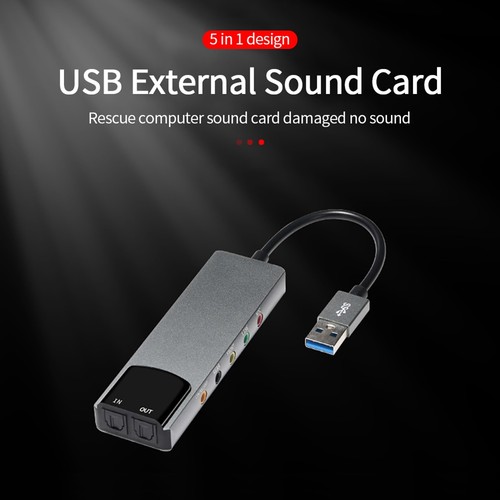 6-in-1 USB External Optical Sound Card Multifunction Audio Converter4928 - Afbeelding 2 van 6