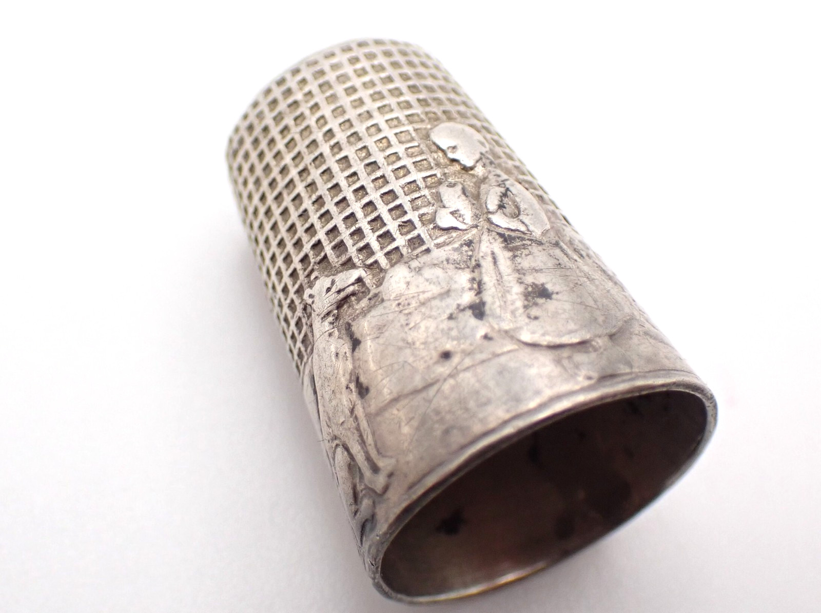 Sterling Silver Thimble René Lorillon Lafontaine Little Red Ridding Hood