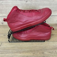 Nike Schuhe Herren Gr. UK 9 Jordan X Auto Clave Rot Leder Basketball Sneaker "