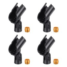 4Pcs U-Type Microphone Clip with 5/8" Male to 3/8" Female Screw Adapter