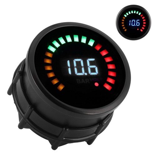 Voltmeter 12V 2 In 1 Meter Universal Turbo Boost Gauge Voltmeter 52mm Dia