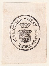 Exlibris Karl Graf von Spangen Uyternesse ex-libris bookplate 1800