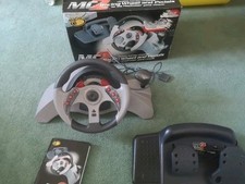 Madcatz MC2 Racing Steering Wheel & Pedals - PlayStation PS1 PS2 Tested Freepost