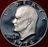 Uncirculated Proof 1974-S San Francisco Mint 40% Silver Eisenhower Dollar San Francisco Eisenhower