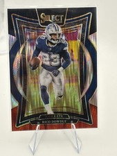2024 Panini Select #90 Rico Dowdle Black & Red Prizm Shock