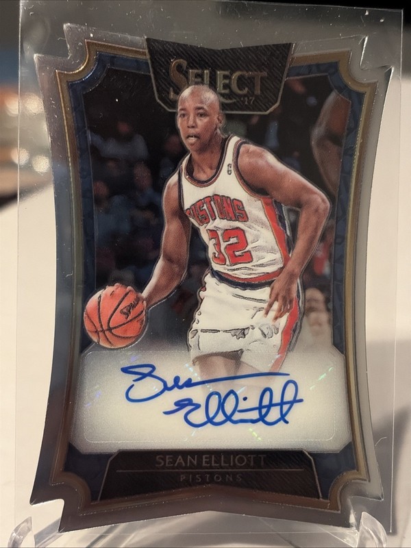 2016-17 Panini Select - Die-Cut Autographs Sean Elliott #37/99 (AU)