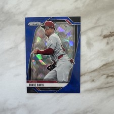2025 Panini Prizm Chase Davis Blue Cracked Ice #237 St. Louis Cardinals Baseball