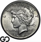 1926 Peace Dollar, Near Gem BU++