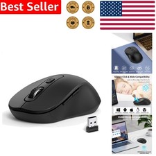 Cordless Optical Mouse for Laptop PC Mac Chromebook Silent Wireless USB 2400 DPI