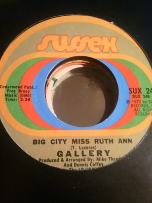 Gallery, Big City Miss Ruth Ann ~ 1972 Sussex 45 +sleeve