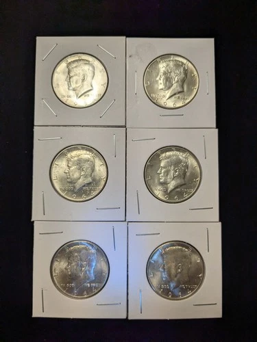 90% Silver Lot - 1964 UNC Kennedy Halves $3.00 Face Mixed Dates