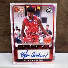 2021-22 Leaf Pro Set Power Autographs Green Dylan Andrews Rookie Auto /25