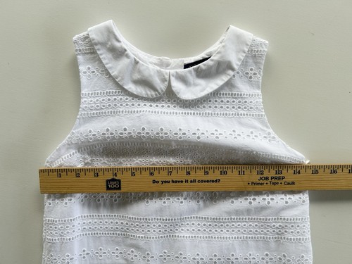 Polo Ralph Lauren Dress Girls Size 10 Cotton Eyelet White Sleeveless - Picture 6 of 16