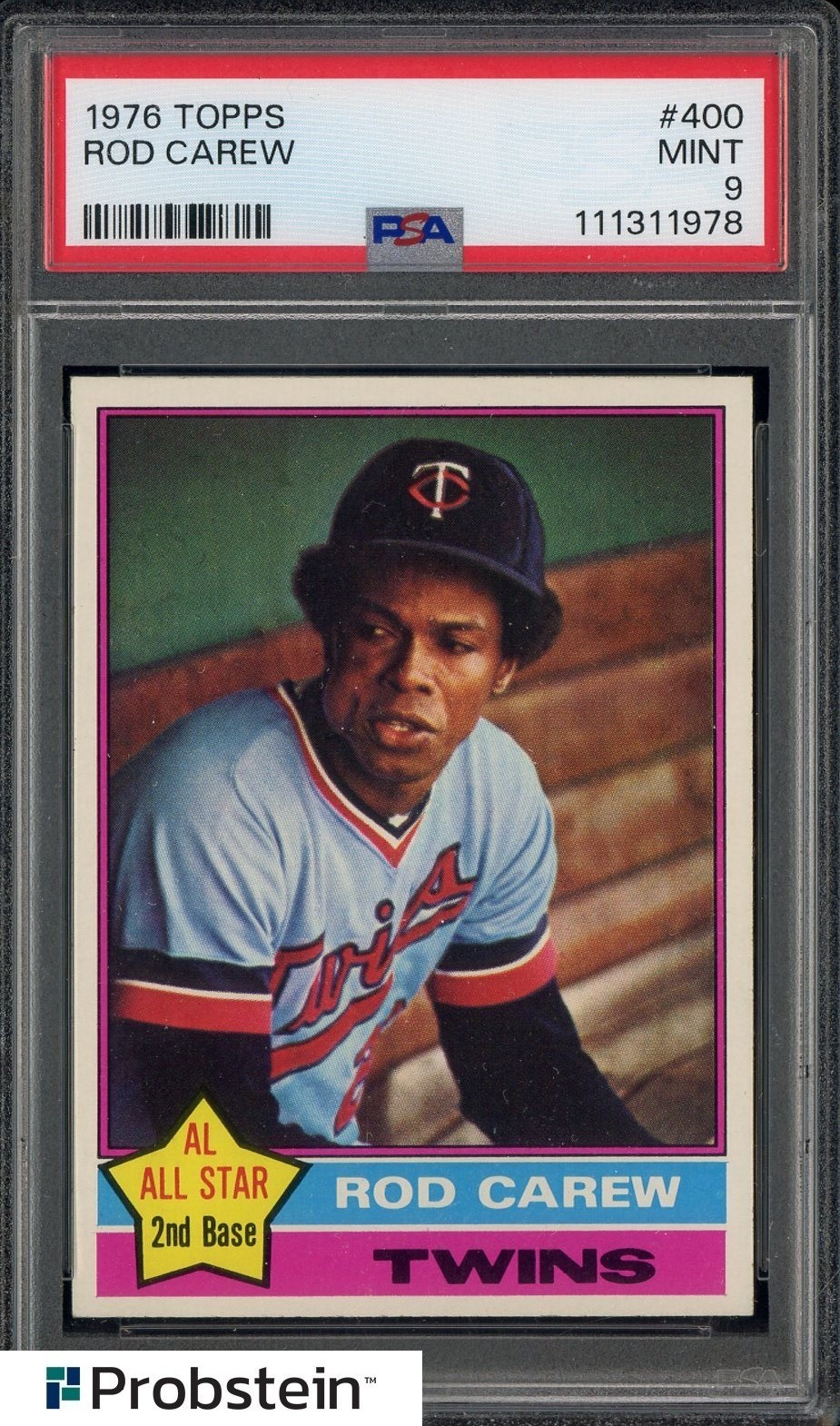 1976 Topps #400 Rod Carew Minnesota Twins HOF PSA 9 MINT