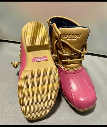 Sperry Top Sider Saltwater Toddler Size 11 Hot Pink Waterproof Duck Boots - Picture 5 of 6