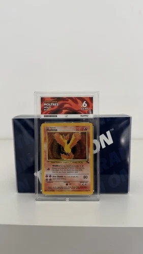 Fossil Moltres Holo 12/62 Ace Grading 6