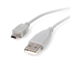 Startech USB2HABM3 3ft Mini USB 2.0 Cable A to Mini B Gray