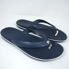Crocs Crocband Comfort Flip Flops Navy Blue Thong Sandals Men 13