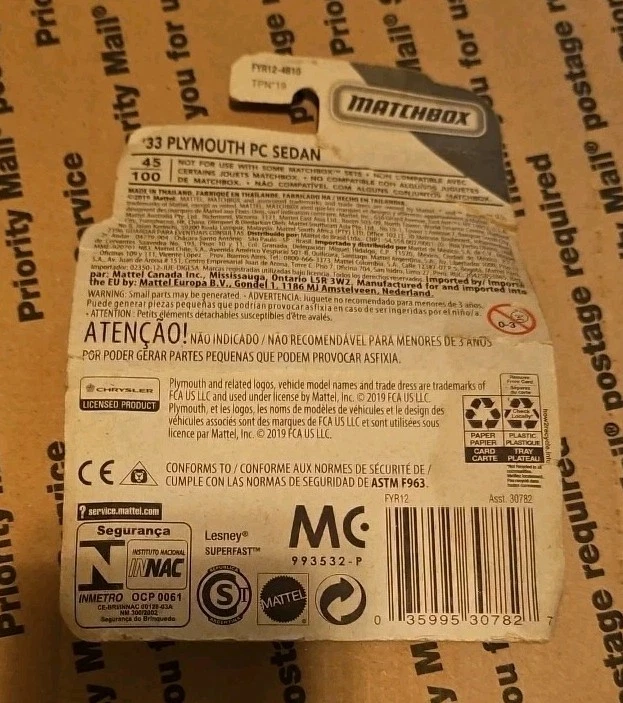 Matchbox MBX Rescue’33 普利茅斯 PC 轿车压铸汽车 #18/20 警察新品 — 第 2/3 张图片