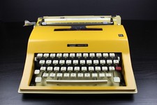 1972 Escort 55 Montgomery Ward Typewriter by Olivetti, Century 2 Logo, Yellow thumbnail