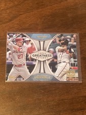2019 Topps Greatness Returns Mike Trout Ronald Acuña Jr. #GR-17 150th Gold /150